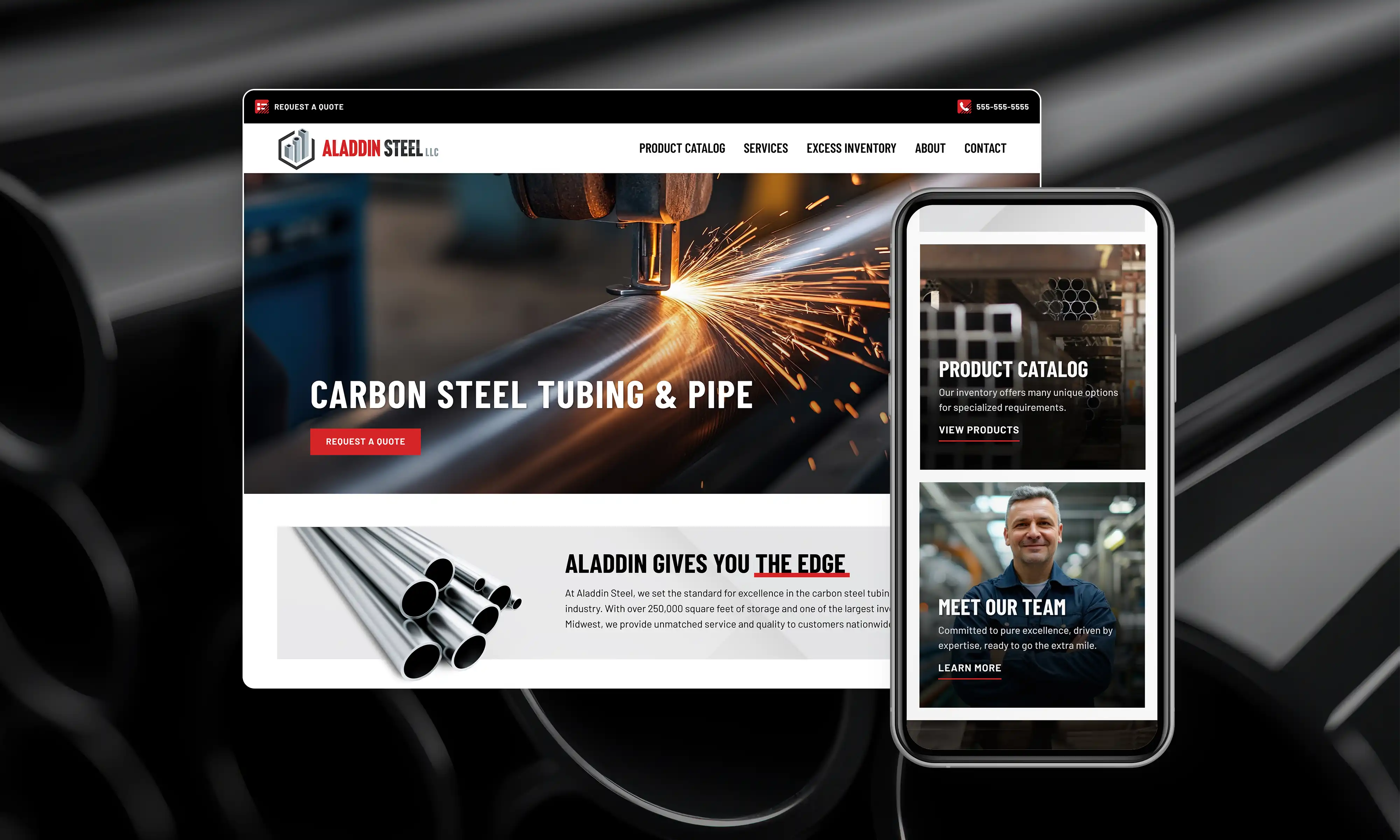 Aladdin Steel homepage
